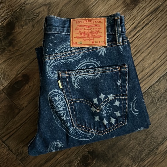 Levi’s X Snoop Dogg Lot 420 Unreleased Premium 501 Paisley Hemp Jean - Picture 9 of 16
